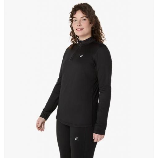 Camiseta Manga Larga Asics Core LS 1/2 Zip Negra [2]