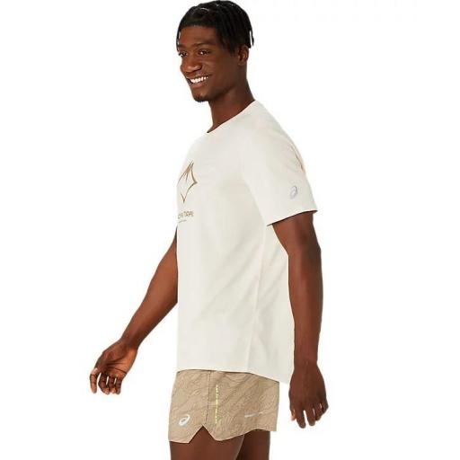 Camiseta Asics Fujitrail Logo SS Top Beige/Avena [1]