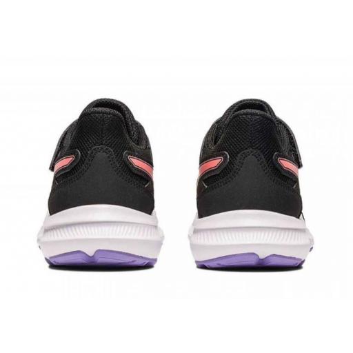 Zapatillas Asics Jolt 4 PS Niñas Velcro Negro/Rosa [3]