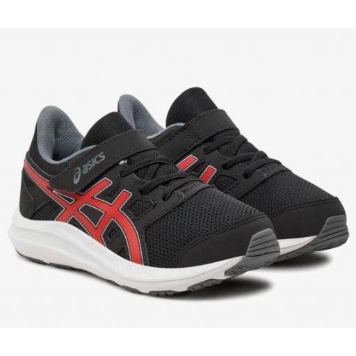 Zapatillas Asics Jolt 4 PS Velcro Negro/Rojo [1]