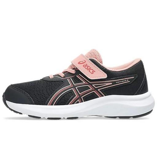 Zapatillas Asics Contend 9 PS Velcro Negro/Rosa [2]