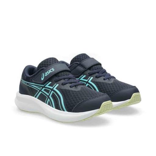 Zapatillas Asics Patriot 14 PS Velcro Azul Marino/Celeste [3]