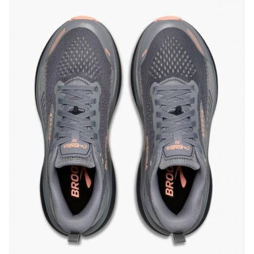 Zapatillas Brooks Cascadia 20 Mujer Gris/Melocotón [2]