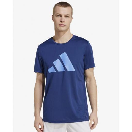 Camiseta Adidas Run It Tee Marino/Azul [1]