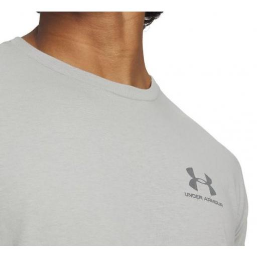 Camiseta Under Armour Sportstyle LC Logo Verde Titanium [1]