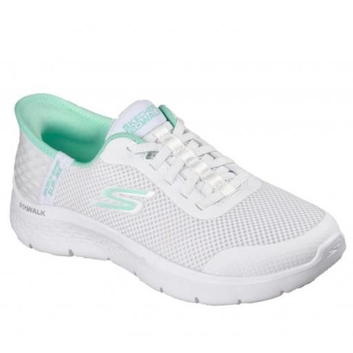 Zapatillas Skechers Slip-Ins Go Walk Flex Blanco/Menta [1]