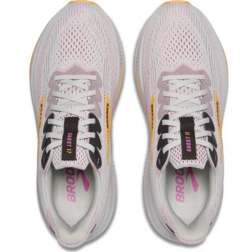 Zapatillas Brooks Ghost 17 Mujer Gris/Naranja [2]