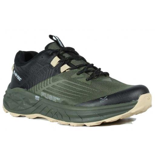 Zapatillas Hi-Tec Geo Fuse Trail Verde Oliva/Negro [1]