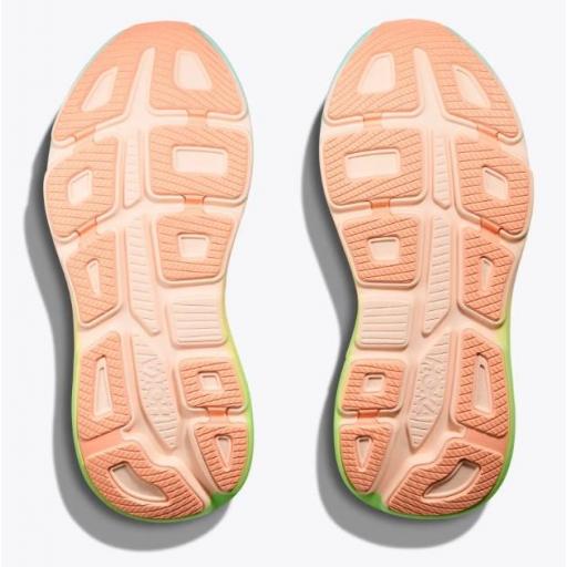 Zapatillas HOKA Bondi 9 Mujer Naranja/Verde [3]
