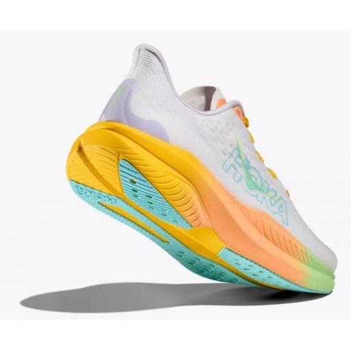 Zapatillas HOKA Mach 6 Blanco/Naranja/Verde [1]