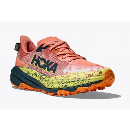Zapatillas HOKA Speedgoat 6 Mujer Coral/Amarillo [1]