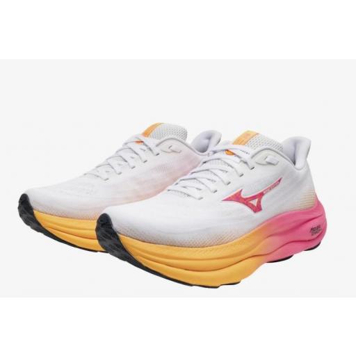 Zapatillas Mizuno Wave Sky 9 Blanco/Rosa/Naranja [1]