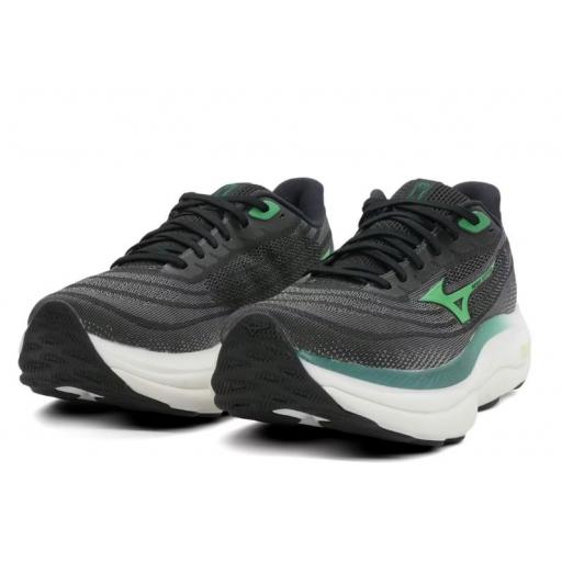 Zapatillas Mizuno Wave Sky 9 Negro/Verde [1]
