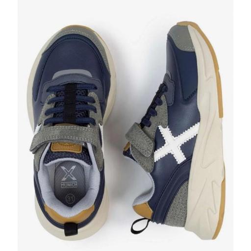Zapatillas Munich Track Velcro 117 Azul Marino [3]