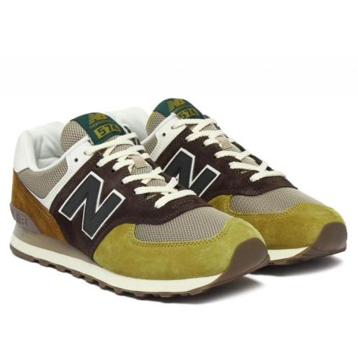 Zapatillas New Balance 574 Iconic Marrón/Verde [2]