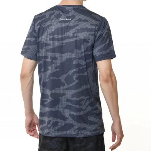 Camiseta New Balance Printed Accelerate Gris/Negro [2]