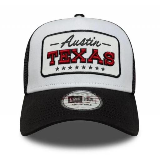 Gorra New Era Location Patch Austin Texas Blanco/Negro [1]