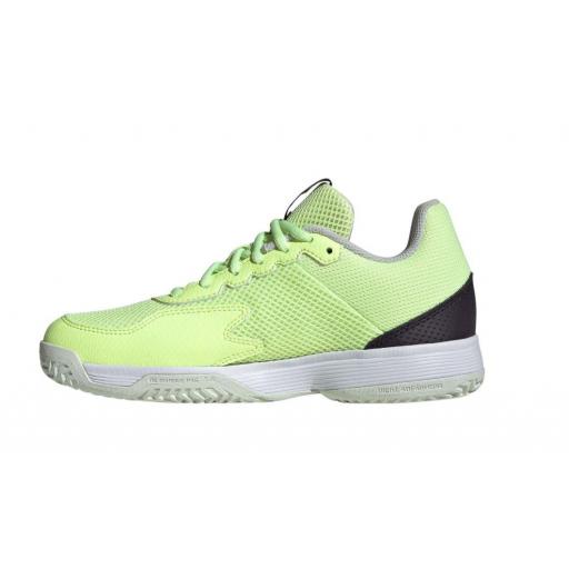 Zapatillas Adidas Courtflash K Tenis/Padel Verde Lima [2]