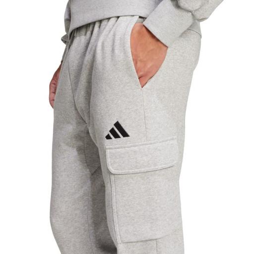 Pantalón Largo Adidas Feelcozy Fleece Cargo Gris [1]