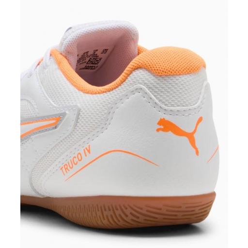 Zapatillas Fútbol Sala Puma Truco IV Jr Blanco/Naranja [2]