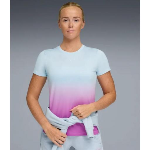 Camiseta Puma Hyrox Poly Graphic Tee Mujer Azul/Rosa [1]