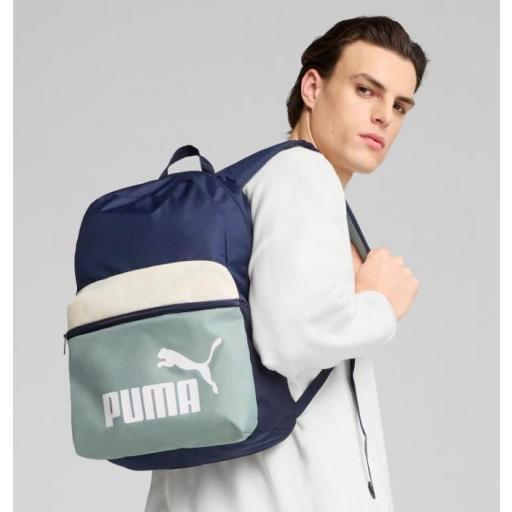 Mochila Puma Phase CB Azul/Verde Gris/Rojo [2]