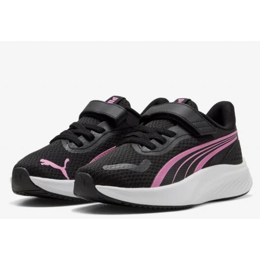 Zapatillas Puma Pounce Lite AC+ Velcro Negro/Rosa [1]