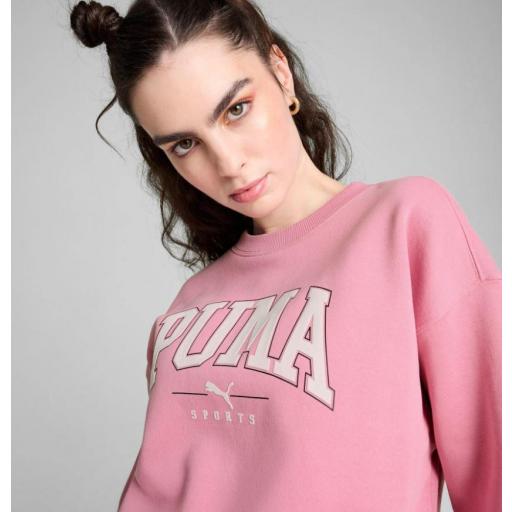 Sudadera Puma Squad Crew Fl Rosa [1]