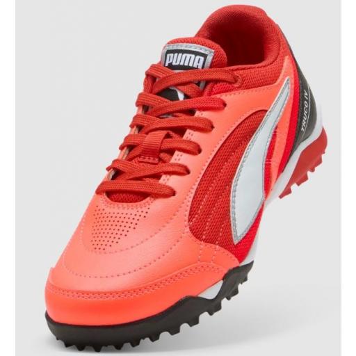 Bota Fútbol Puma Truco IV Jr Turf Rojo/Naranja [2]