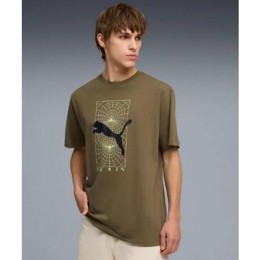 Camiseta Puma PumaTech Graphic Tee Verde [1]