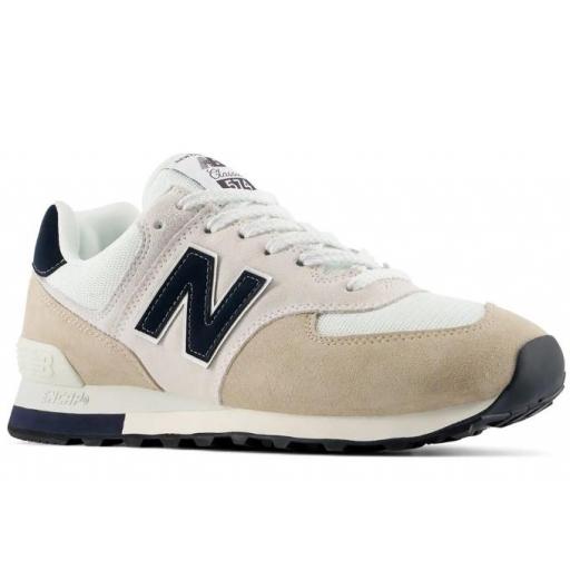Zapatillas New Balance 574 Blanco/Marrón [1]