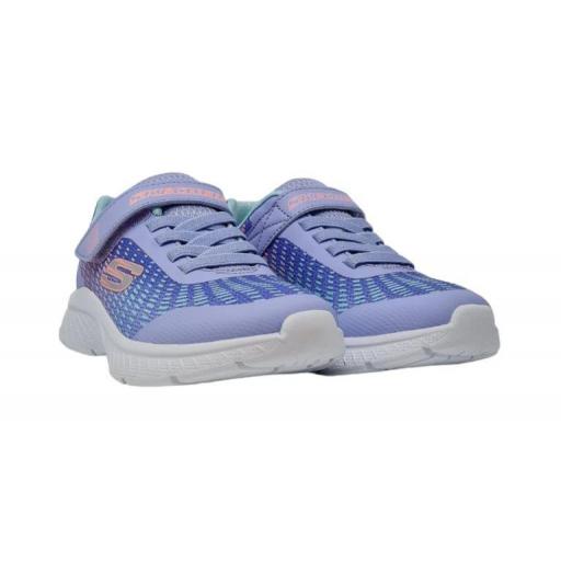 Zapatillas Skechers Microspec Plus-Disco Niñas Velcro Morado [1]