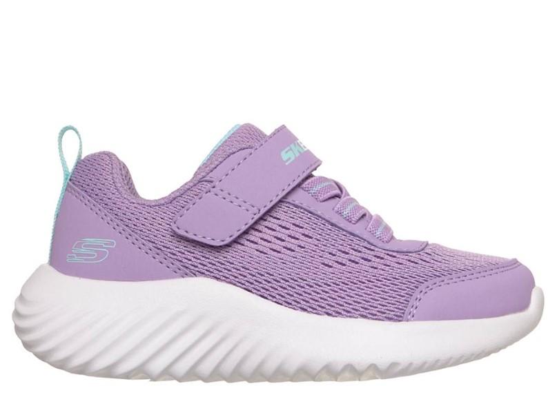 Zapatillas Skechers Bounder Niñas Velcro Morada