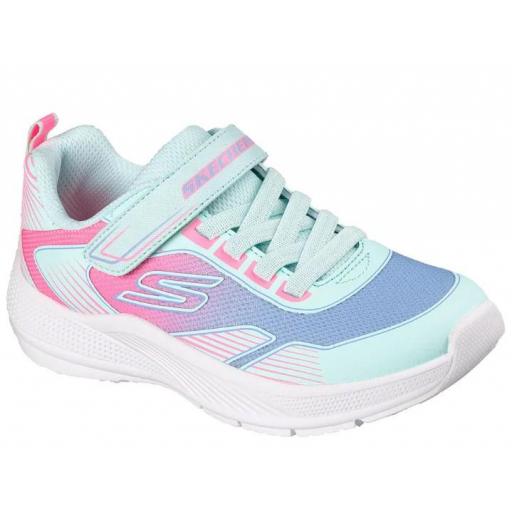 Zapatillas Skechers Microspec Advance Velcro Azul/Rosa [1]
