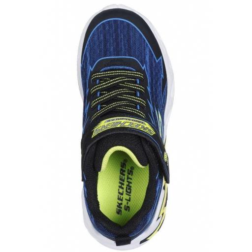 Zapatillas Skechers Luces Light Storm 2.0 Azul/Amarillo [2]