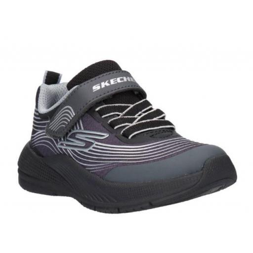 Zapatillas Skechers Microspec Advance Bebe Negro/Plata [1]