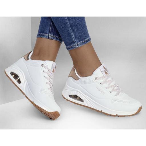 Zapatillas Skechers UNO-Shimmer Away Elásticos Blanco [1]