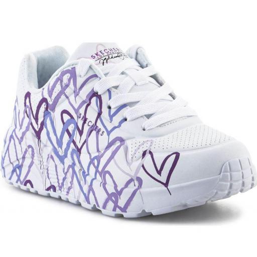 Zapatillas Skechers Uno Lite Blanco/Corazones [1]