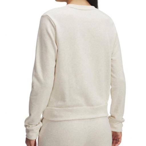 Sudadera Under Armour Rival Terry Crew Mujer Avena [1]