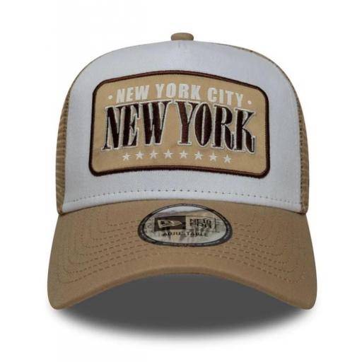 Gorra New Era Location Patch New York City Marron/Blanco [1]