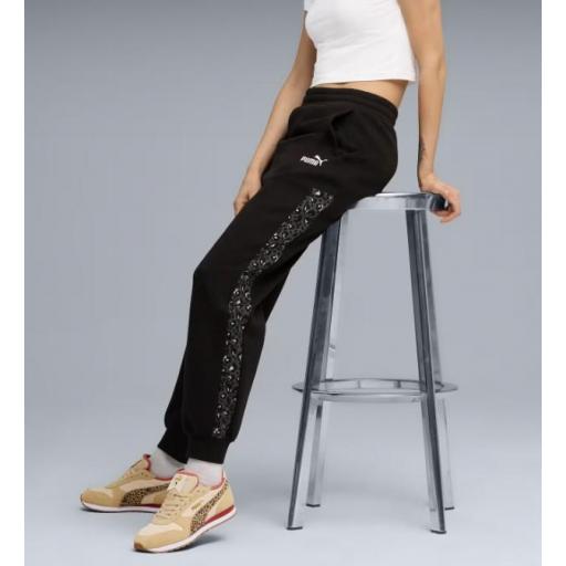 Pantalón Largo Puma Essentials Graphic Animal Print Negro [2]