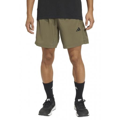 Pantalón Corto Adidas Workout Essentials Verde Oliva [1]