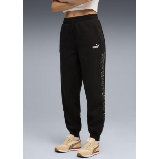 Pantalón Largo Puma Essentials Graphic Animal Print Negro [1]