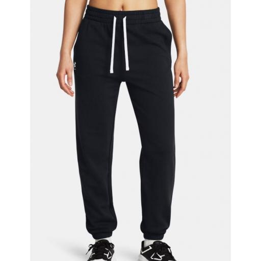 Pantalón Largo Under Armour Rival Terry Jogger Mujer Negro [1]