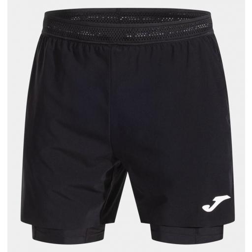 Pantalón Corto con Malla Joma Smash Negro