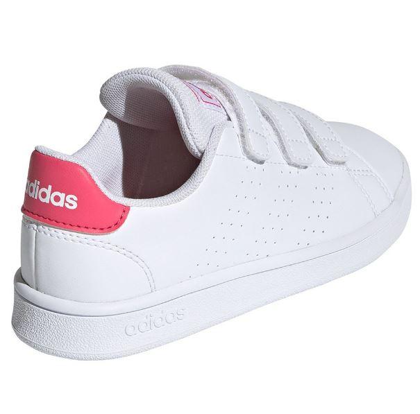 Guardería Locura adolescentes Comprar Zapatillas Adidas Advantage C Velcro Blanca/Rosa por 24,95 €