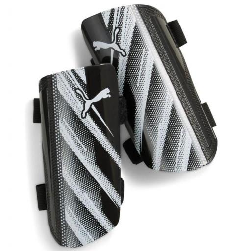 Espinilleras Puma ATTACANTO Strap Negro/Blanco