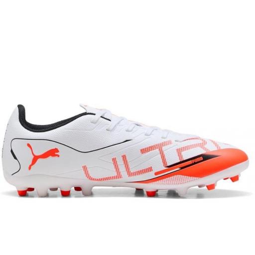 Bota Fútbol Puma Ultra 5 Play MG Blanco/Rojo [2]