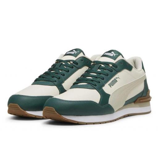 Zapatillas Puma ST Runner v4 Piel Verde/Beige [0]