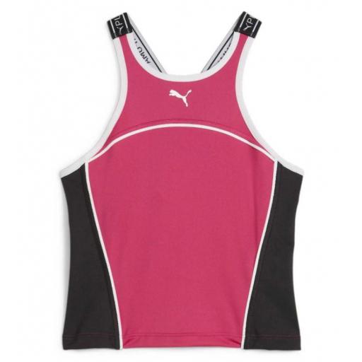 Camiseta Tirantes Puma Fit Strong Fitted Rosa/Negro
